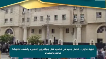 تنويه عاجل.. فصل جديد في قضية قتل جواهرجي البحيرة يكشف تطورات هامة بالقضاء
